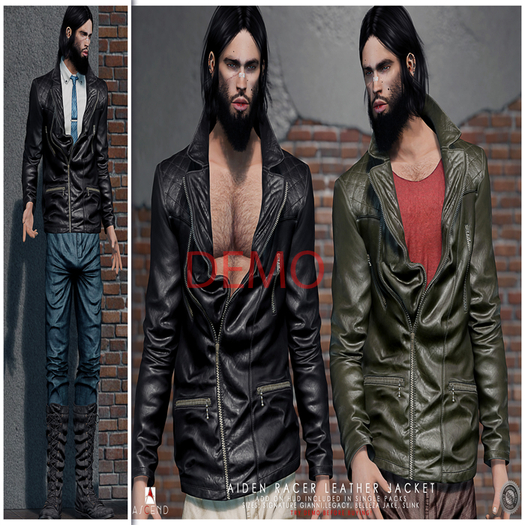 //Ascend// Aiden Racer Leather Jacket - DEMO  [ADD ME]