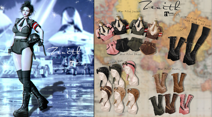 =Zenith=War Pilot boots (Begie) -Maitreya