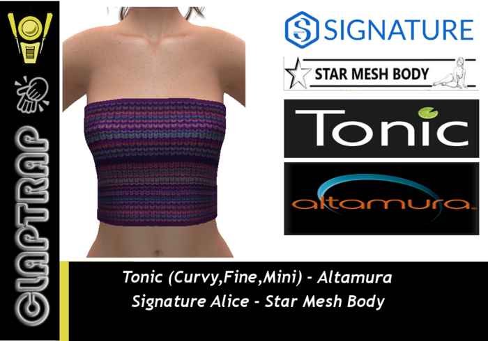 Claptrap Purple Stripe Knit Tube Top