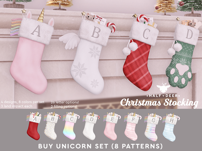 +Half-Deer+ Christmas Stocking [Unicorn Set]