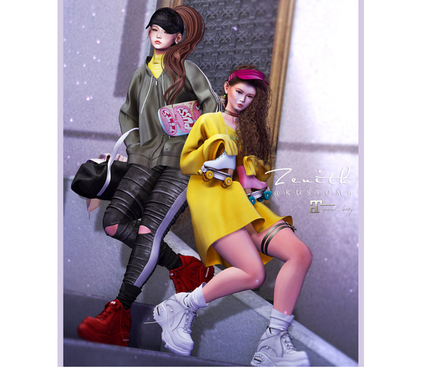 =Zenith=Roller time dress (Grey) -Maitreya