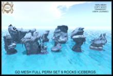 GD MESH FULL PERM SET 9 ROCKS ICEBERGS
