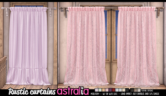 Astralia - Rustic Lace Curtains
