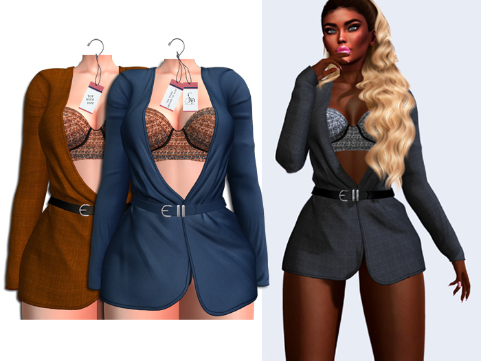 SENTINUS - Colbi Jacket Set Blue&Brown