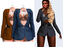 SENTINUS - Colbi Jacket Set Blue&Brown