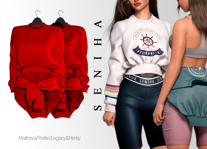 Seniha. Akane Sweatshirt // Red
