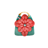The Annex - Flower Purse - Turq & Pink Accessory