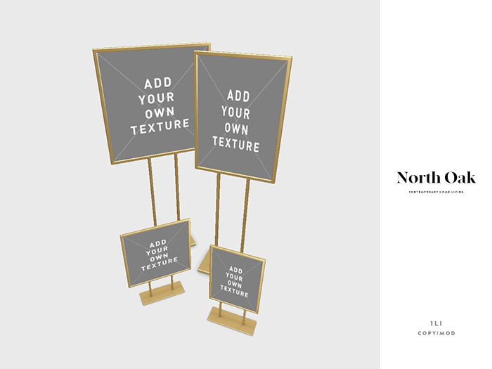 [North Oak] + Signage Pack (gold)
