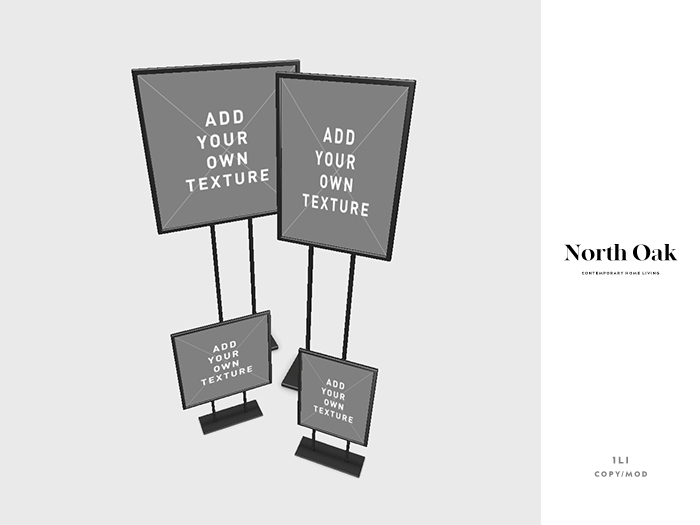 [North Oak] + Signage Pack (black)