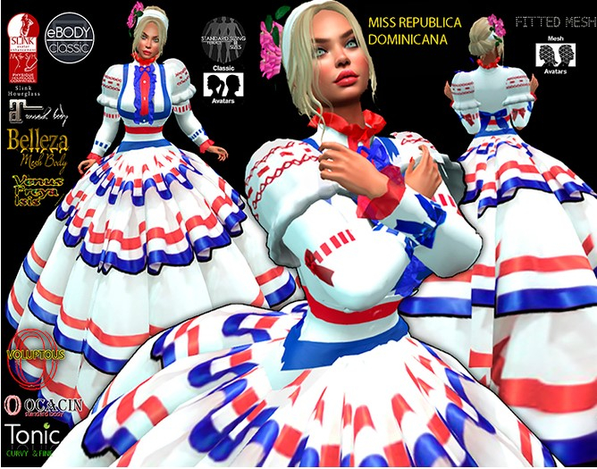 REPUBLICA DOMINICANA DRESS-BELL-MAIT-SLINK-EBODY-TONIC-OCACIN-C