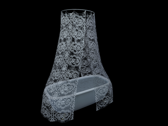 Scarlet Creative Amelie Vintage Bath and Shower Mod Trans