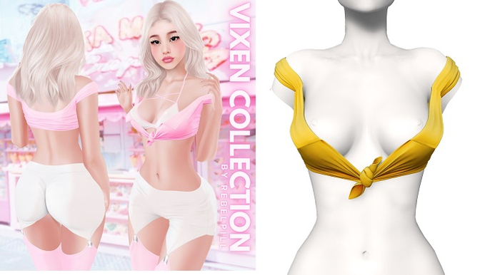 Rebelpill - Vixen Collection Shirt Yellow