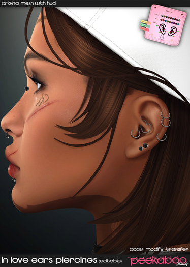 Peekaboo - In Love Ears Piercings (BOX)