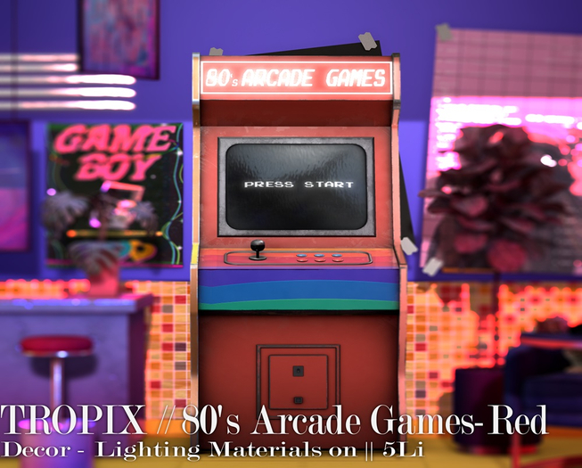 TROPIX // 80's Arcade Games Red - BOX