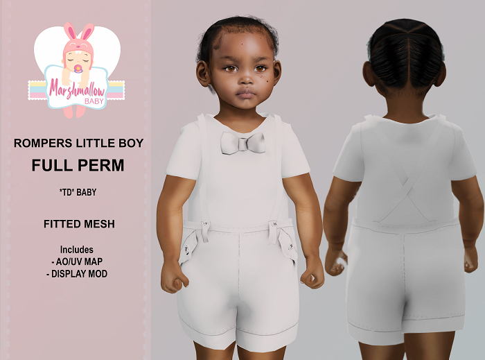 *MB* Full perm Rompers Little boy (TD fitted) REZZ
