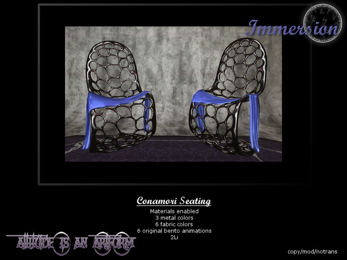 Immersion Crystal: Conamori Seating