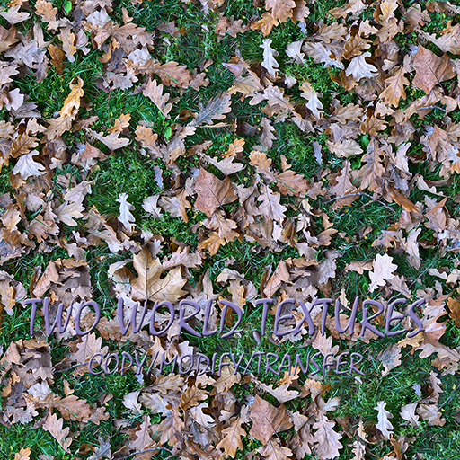 Nature Fall Leaves on More Grass Seamless Texture