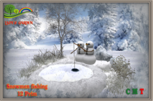 Lady's Garden - Snowmen fishing 12 Prim