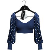 Emery Gardenia Top Blue