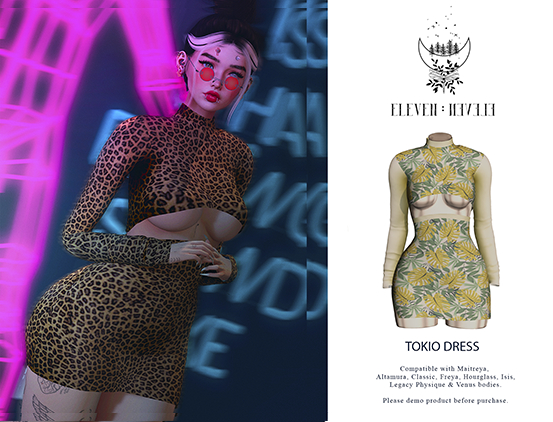 ELEVEN - TOKIO Dress (Palm)