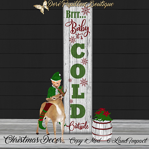 *Special 25 % Off* DPB Christmas Decor - Brrr Baby Its Cold