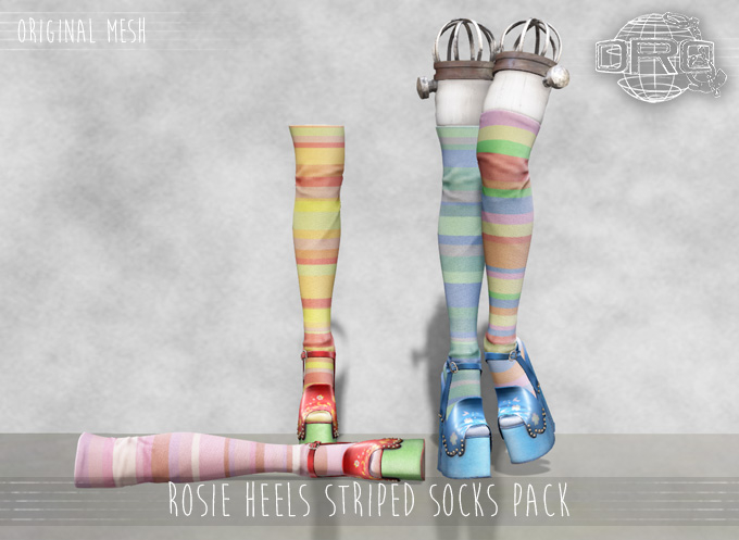 -DRD- Rosie Platforms - Stripes Socks Set (add)