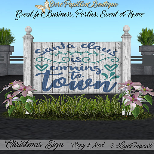DPB Christmas Sign - Santa is Coming