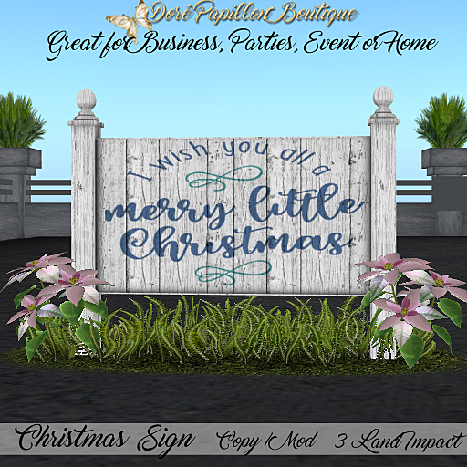 DPB Christmas Sign - Merry Little Christmas