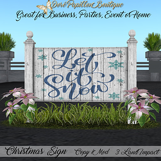 DPB Christmas Sign - Let It Snow