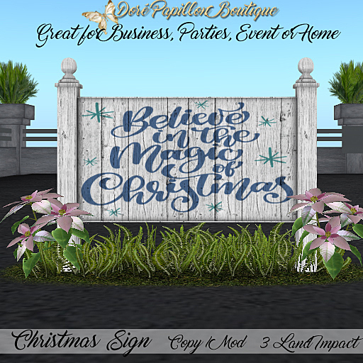 DPB Christmas Sign - Believe in Magic