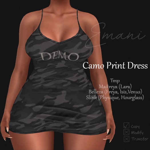 EMANI - Camo Dress - Demo