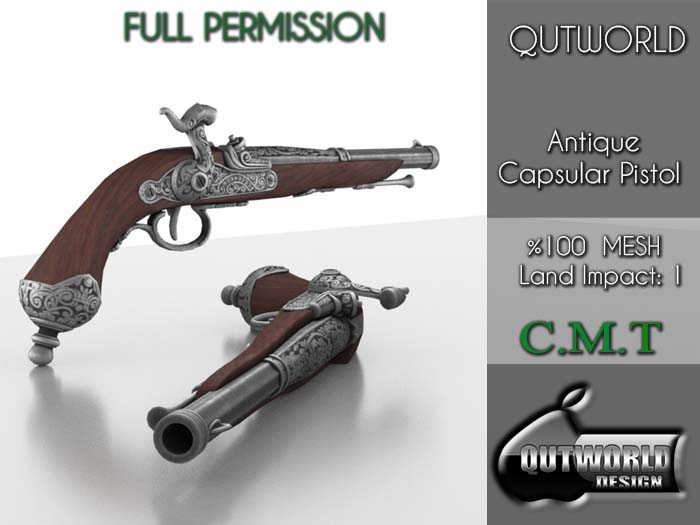 .::QUTWORLD Antique Capsular Pistol::.FP Unpack (ADD)