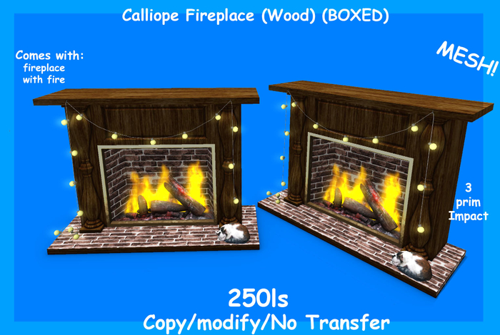 Calliope Fireplace (Wood) (BOXED)