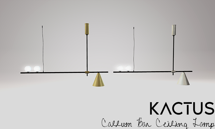 .Kactus. Callum Bar Ceiling Lamp Silver