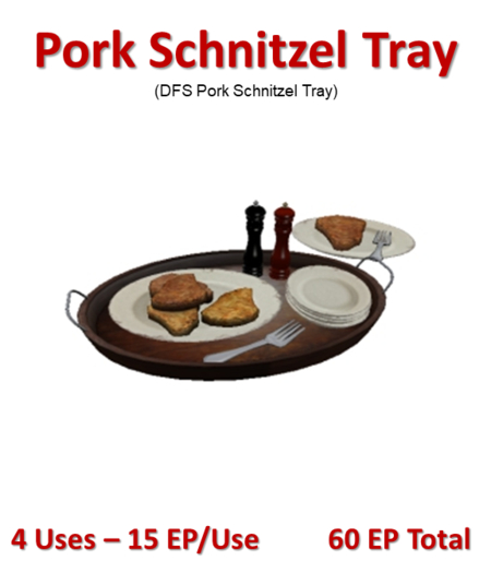 DFS Pork Schnitzel Tray / Plate (Texture)
