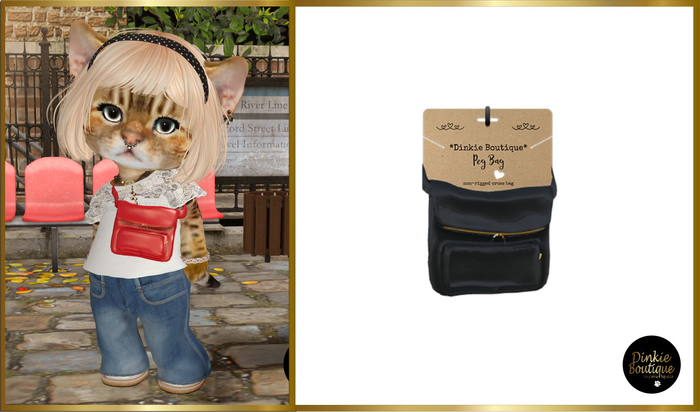 *DB* DINKIES PEG BAG* black