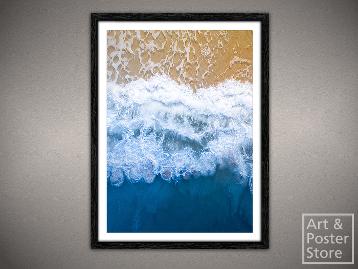 Tidal Motion | Scenic Photo Poster | Mesh Frame with 6 texture options 