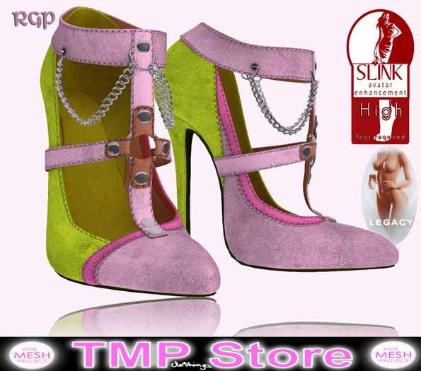 //TCS//  3 color Ankle Pumps RGP ~ Slink & Legacy