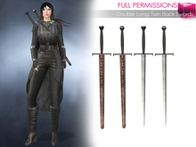 Full Perm Double Long Twin Back Swords None Rigged Mesh