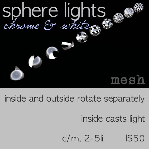 sphere lights - chrome & white