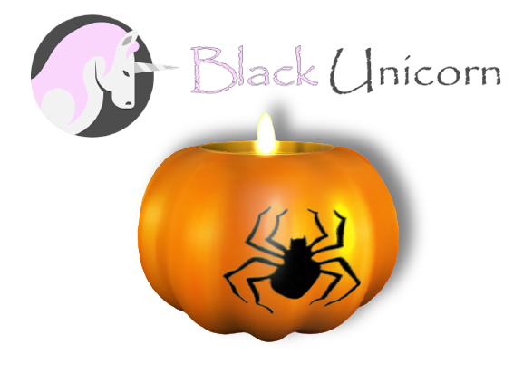 Black Unicorn - JackOLantern Spider Candle