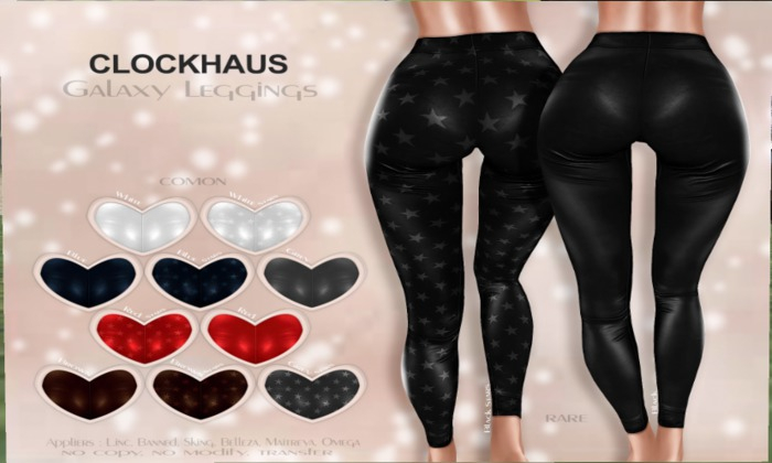 CLOCKHAUS - Galaxy Leggings RED Stars