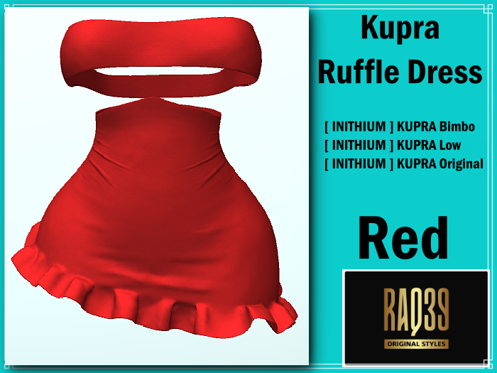 [R39] Kupra Ruffle Dress Red