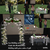 2 pc Holiday Mistletoe Kiss & Cake table gift giver set-BOX