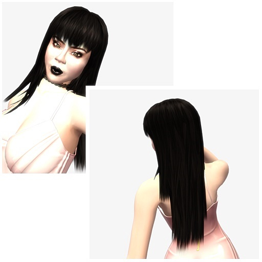 VC - Hair black half length