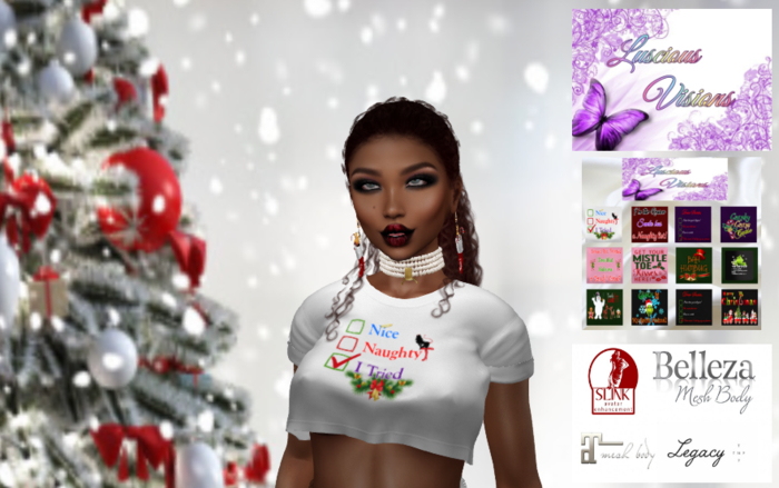 LV-Cropped Tee Christmas v2