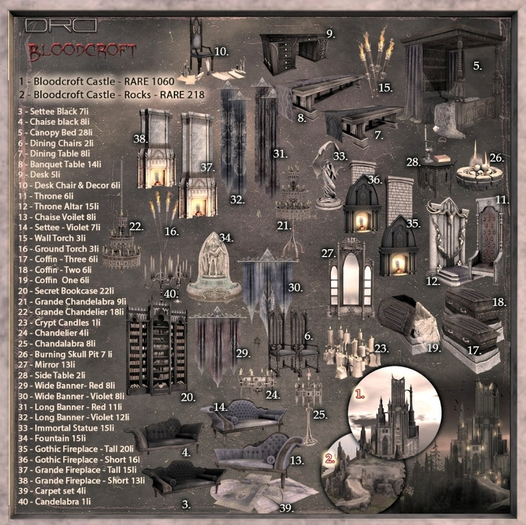 2 -DRD- Bloodcroft Castle - Rocks - RARE