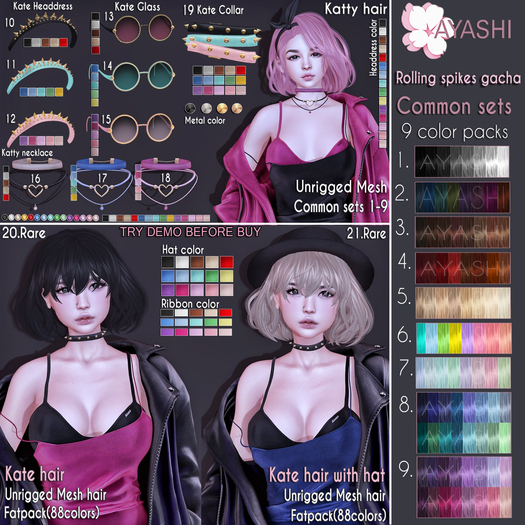 #13[^.^Ayashi^.^] Kate glasses-Set1