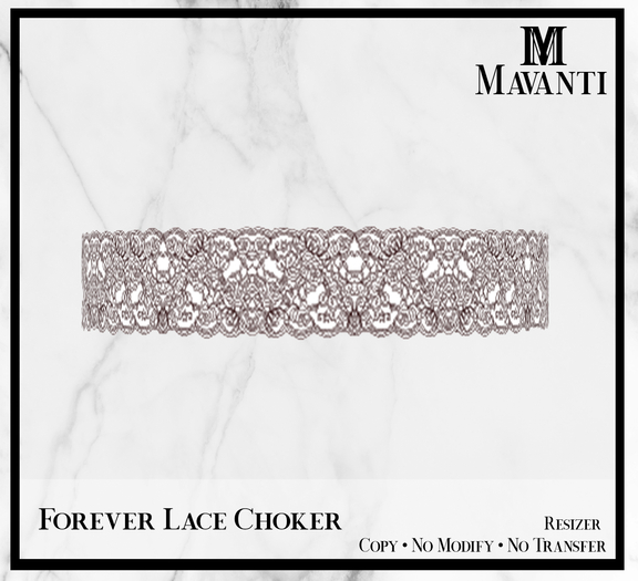 MAVANTI - Forever Lace Choker [Wine]
