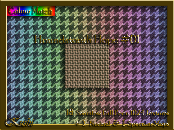 !Kushi! HoundstoothHope01 Textures -WearToUnpack